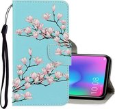 Voor Huawei Honor 10 Lite 3D Gekleurde Tekening Horizontale Flip PU Lederen Case met Houder & Kaartsleuven & Portemonnee (Magnolia)