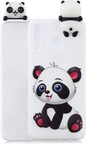 Voor Galaxy A40 schokbestendige Cartoon TPU beschermhoes (Panda)