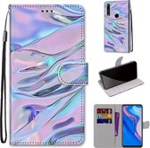 Voor Huawei P smart Z / Y9 Prime Gekleurde Tekening Cross Texture Horizontale Flip PU Leather Case met Houder & Kaartsleuven & Portemonnee & Lanyard (Fluorescerende Watertextuur)
