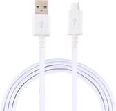 1.5A USB Male naar Micro USB Male Interface Snelladen datakabel, lengte: 1m (wit)