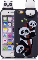 Voor iPhone 6 schokbestendige Cartoon TPU beschermhoes (drie panda's)