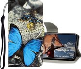 3D Gekleurde Tekening Horizontale Flip PU lederen hoes met houder & kaartsleuven & portemonnee voor iPhone 12/12 Pro (een vlinder)
