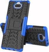 Mobigear Tire Hardcase voor de Sony Xperia 10 - Zwart / Blauw