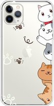 Voor iPhone 11 Pro Max Lucency Painted TPU Protective (Meow Meow)