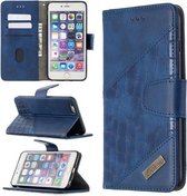 Voor iPhone 6 Plus bijpassende kleur Krokodiltextuur Horizontale flip PU lederen tas met portemonnee & houder & kaartsleuven (blauw)