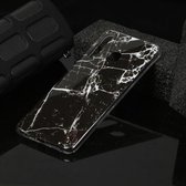 Voor Galaxy A21 Marble Pattern Soft TPU beschermhoes (zwart)