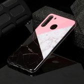 Voor Galaxy A21 Marble Pattern Soft TPU beschermhoes (driekleurig)