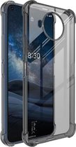 Voor Nokia 8.3 5G IMAK All-inclusive schokbestendige airbag TPU-hoes met schermbeschermer (transparant zwart)