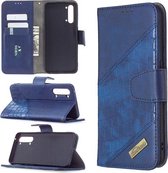 Voor OPPO Find X2 Lite Bijpassende kleur Krokodiltextuur Horizontale flip PU lederen tas met portemonnee & houder & kaartsleuven (blauw)