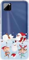 Voor Huawei Y5p Christmas Series transparante TPU beschermhoes (sneeuwentertainment)