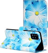 Voor Galaxy A51 Gekleurde Tekening Marmer Patroon Horizontale Flip PU Lederen Case met Houder & Kaartsleuven & Portemonnee (Orchidee)