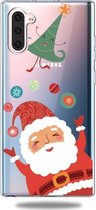 Voor Galaxy Note10 Trendy Cute Christmas Patterned Clear TPU Beschermhoes (Ball Santa)