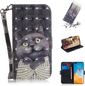 Voor Huawei P40 Pro 3D Schilderen Horizontale Flip Leren Case met Houder & Kaartsleuf & Portemonnee & Lanyard (Omarm de kat)