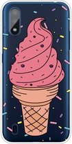 Voor Galaxy A01 schokbestendig geverfd transparant TPU beschermhoes (ijs)