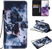 Voor Galaxy S20 + schilderij horizontale flip lederen tas met houder & kaartsleuf & lanyard (goochelaar)