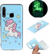 Voor Galaxy A70e Luminous TPU mobiele telefoon beschermhoes (Star Unicorn)