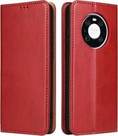Voor Huawei Mate 40 Pro Fierre Shann PU lederen textuur horizontale flip lederen tas met houder & kaartsleuven & portemonnee (rood)