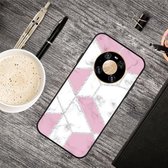 Voor Huawei Mate 40 Frosted Fashion Marble Shockproof TPU beschermhoes (wit blok)