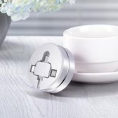 CAFELE 3 in 1 8-pins + type-C / USB-C + micro-USB multifunctionele schaalbare oplaadkabel, lengte: 1 m (wit)