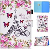 Voor iPad 10.2 inch Gekleurde Tekening Horizontale Flip Leren Case met Houder & Kaartsleuven & Slaap / Wekfunctie (Bloementoren)