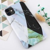 Voor iPhone 11 TPU-beschermhoes met marmerpatroon (groene textuur)