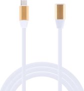 USB-C / Type-C mannelijk naar USB-C vrouwelijk verlengkabel van aluminiumlegering, lengte: 1m (goud)