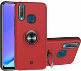 Voor Vivo Y17 & Y15 & Y12 2 in 1 pc + TPU beschermhoes met 360 graden roterende ringhouder (rood)