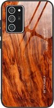 Voor Samsung Galaxy Note20 houtnerf glas beschermhoes (M06)