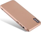 Voor iPhone X / XS Brandstofinjectie PC Antikras beschermhoes (goud)