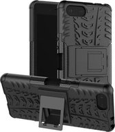 Tyre Texture TPU + PC schokbestendig hoesje voor Sony Xperia XZ4 Compact, met houder (zwart)