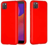 Voor Huawei Y5p / Honor 9s Pure Color Vloeibare siliconen schokbestendige volledige dekking beschermhoes (rood)