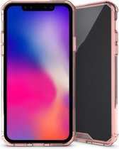 Acryl + TPU schokbestendig transparant pantserhoesje voor iPhone XR (roségoud)