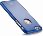 GOOSPERY JELLY CASE voor iPhone 6 Plus & 6s Plus TPU Glitterpoeder Valbestendige beschermende achterkant van de behuizing (donkerblauw)