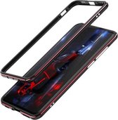 Voor Huawei P40 Aluminium schokbestendig beschermend bumperframe (zwart rood)