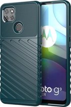 Voor Motorola Moto G9 Power Thunderbolt schokbestendige TPU beschermende zachte hoes (groen)