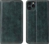 Voor iPhone 11 Pro Retro boomschors textuur PU magnetische horizontale flip lederen tas met houder & kaartsleuven & portemonnee (groen)
