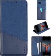 Voor Asus ROG Phone II ZS660KL MUXMA MX109 Horizontale Flip Leren Case met Houder & Kaartsleuf & Portemonnee (Blauw)