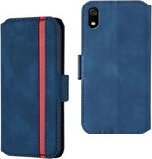 Voor Xiaomi Redmi 7A Retro Frosted Oil Side Horizontale Flip Case met houder & kaartsleuven (blauw)