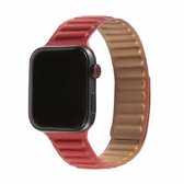 Loop lederen horlogeband voor Apple Watch Series 6 & SE & 5 & 4 44 mm / 3 & 2 & 1 42 mm (wijnrood)