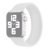 Single-turn geweven patroon siliconen horlogeband voor Apple Watch Series 6 & SE & 5 & 4 44 mm / 3 & 2 & 1 42 mm, maat: L (wit)