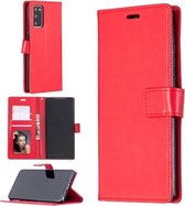 Voor Samsung Galaxy Note20 Crazy Horse Texture Horizontale Flip Leren Case met Houder & Kaartsleuven & Portemonnee & Fotolijst (Rood)