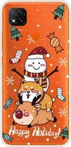 Voor Xiaomi Redmi 9C Christmas Series transparante TPU beschermhoes (gestapelde pop)