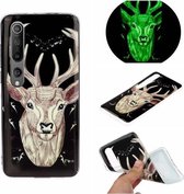 Voor Xiaomi Mi 10 Lichtgevende TPU beschermhoes voor mobiele telefoon (Deer Head)