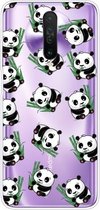 Voor Xiaomi Redmi K30 schokbestendig geverfd transparant TPU beschermhoes (panda)