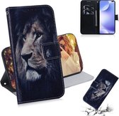 Voor Xiaomi Redmi K30 3D Gekleurde Tekening Horizontale Flip Leren Case met Houder & Kaartsleuf & Portemonnee (Leeuw)