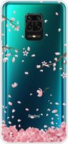 Voor Xiaomi Redmi Note 9S schokbestendig geverfd TPU beschermhoes (kersenbloesems)