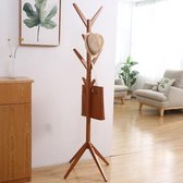 Creatieve boomvormige massief houten vloer kapstok kledingrek, afmeting: 175x45x45cm (koffie)