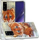 Voor Samsung Galaxy Note20 geschilderd patroon TPU beschermhoes (tijger)