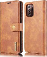 Voor Samsung Galaxy Note20 Ultra DG.MING Crazy Horse Texture Flip Afneembare Magnetische Leren Case met Houder & Kaartsleuven & Portemonnee (Bruin)