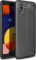 Voor Samsung Galaxy A01 Core / M01Core Litchi Texture TPU schokbestendig hoesje (zwart)